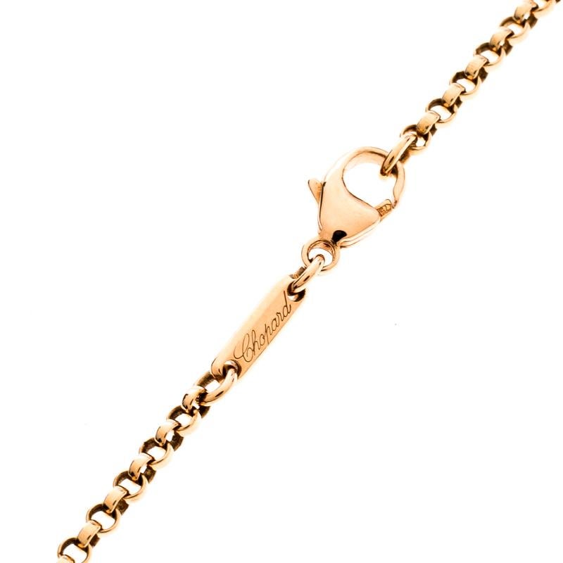 Chopard Chopardissimo Diamond 18k Rose Gold Long Pendant Necklace 2