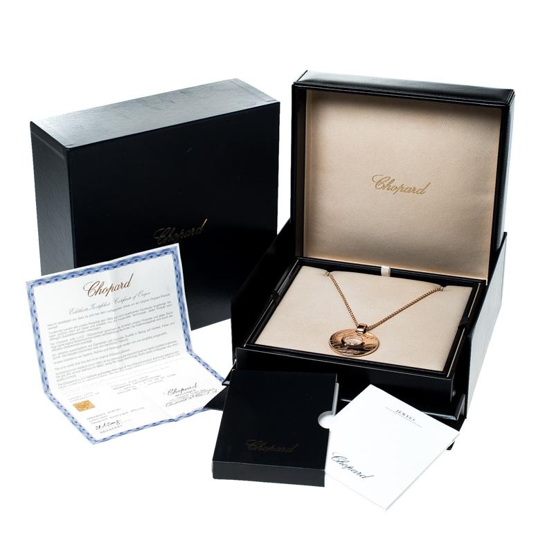 Chopard Chopardissimo Diamond 18k Rose Gold Long Pendant Necklace 3