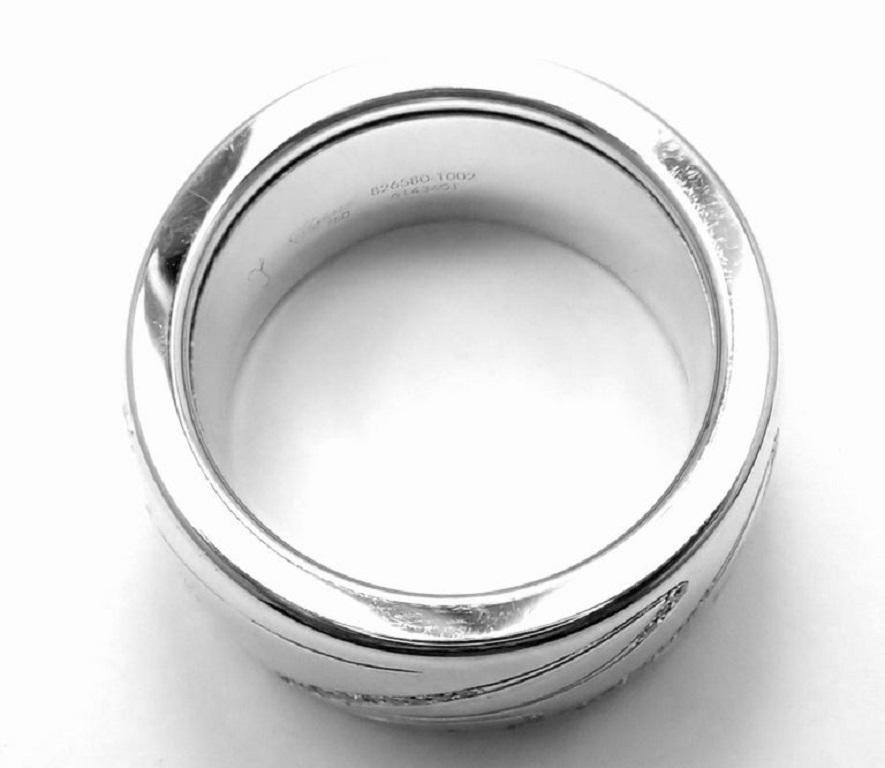 Chopard Chopardissimo Diamond Signature White Gold Wide Band Ring 8