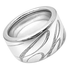 Chopard Chopardissimo Diamond Signature White Gold Wide Band Ring