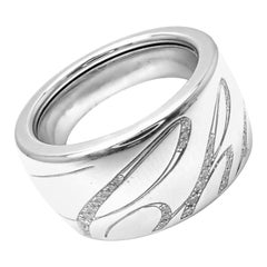 Chopard Chopardissimo Diamond Signature White Gold Wide Band Ring