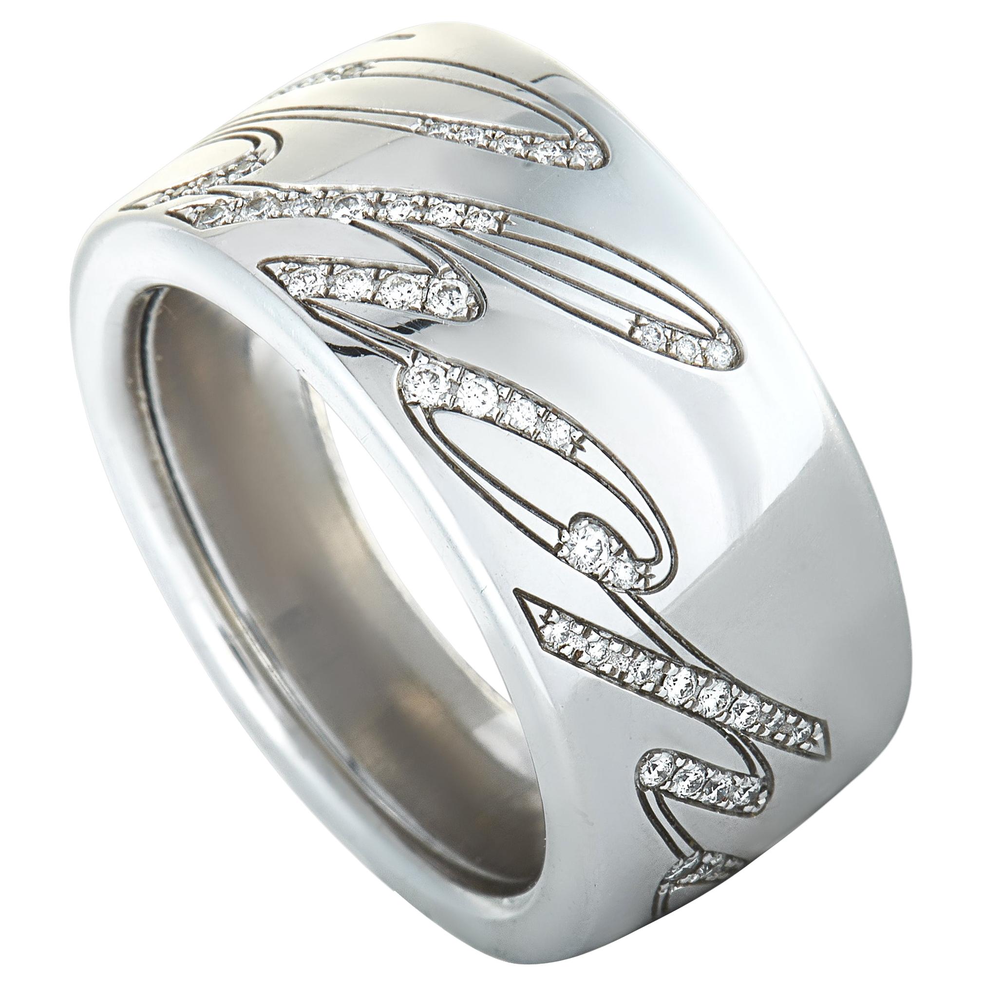 Chopard Chopardissimo Diamond White Gold Signature Band Ring