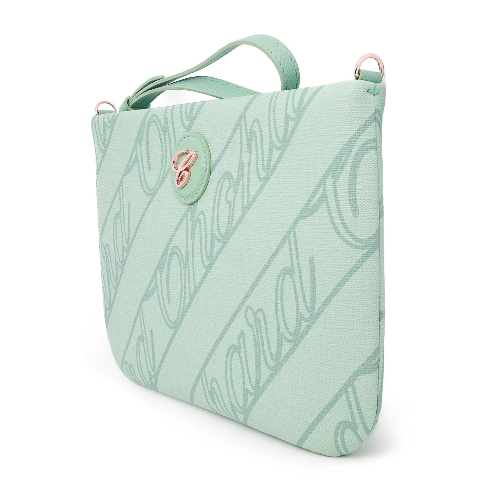Chopard Chopardissimo Mint Green Canvas Mini Pouch 95000-1215 In New Condition For Sale In New York, NY