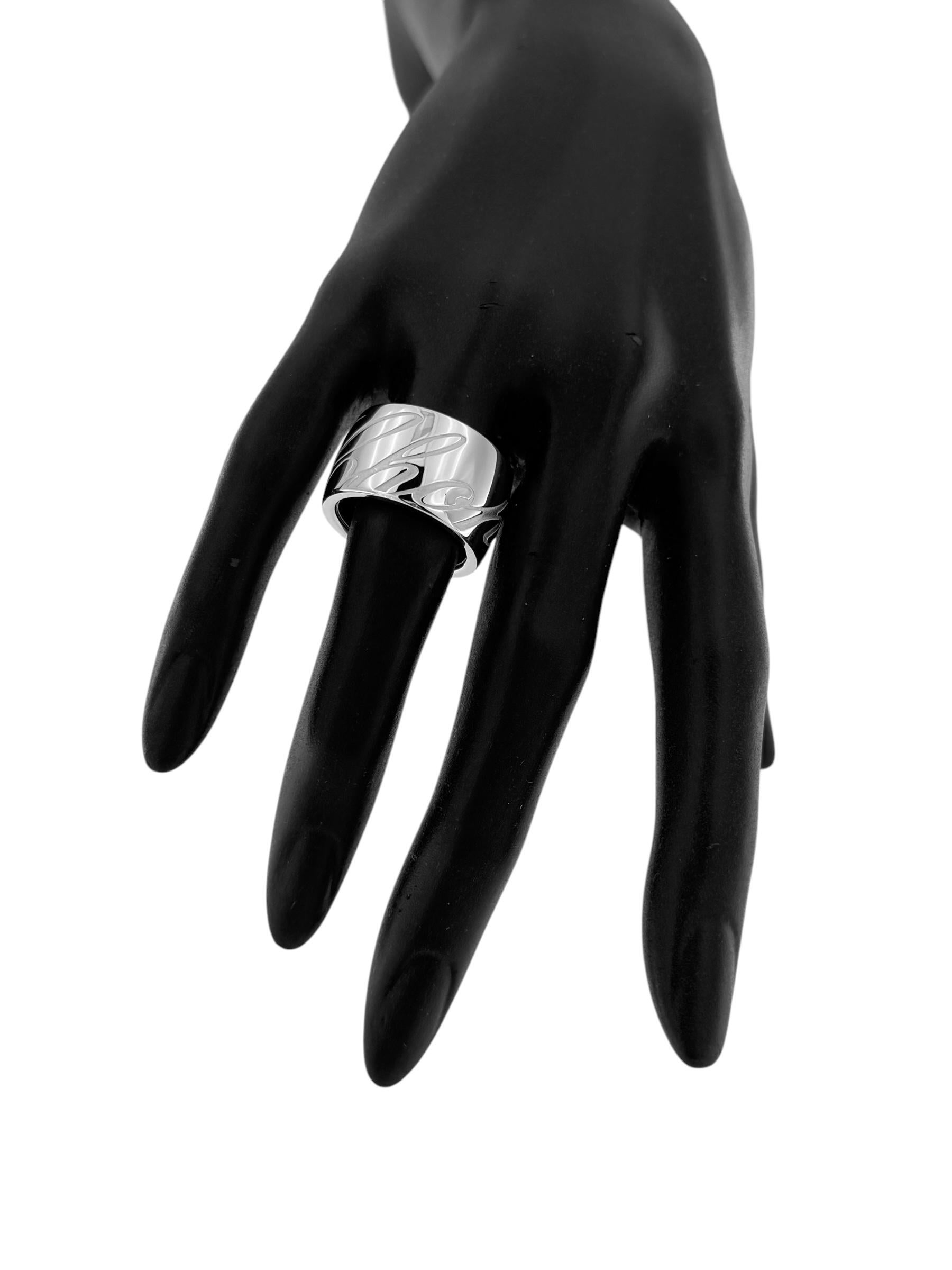 Chopard Chopardissimo Weißgoldring, Großes Modell im Angebot 6