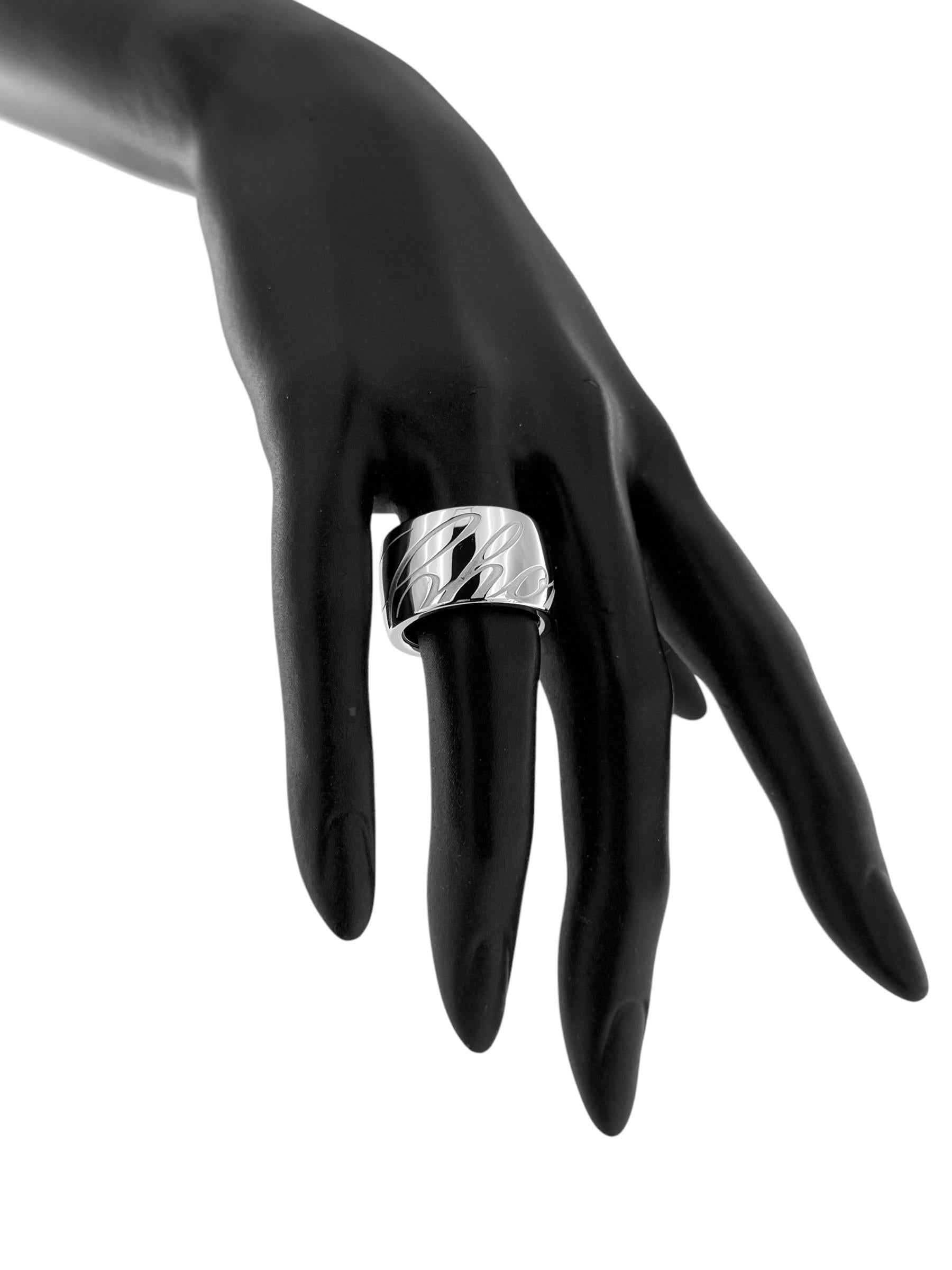 Chopard Chopardissimo Weißgoldring, Großes Modell im Angebot 7