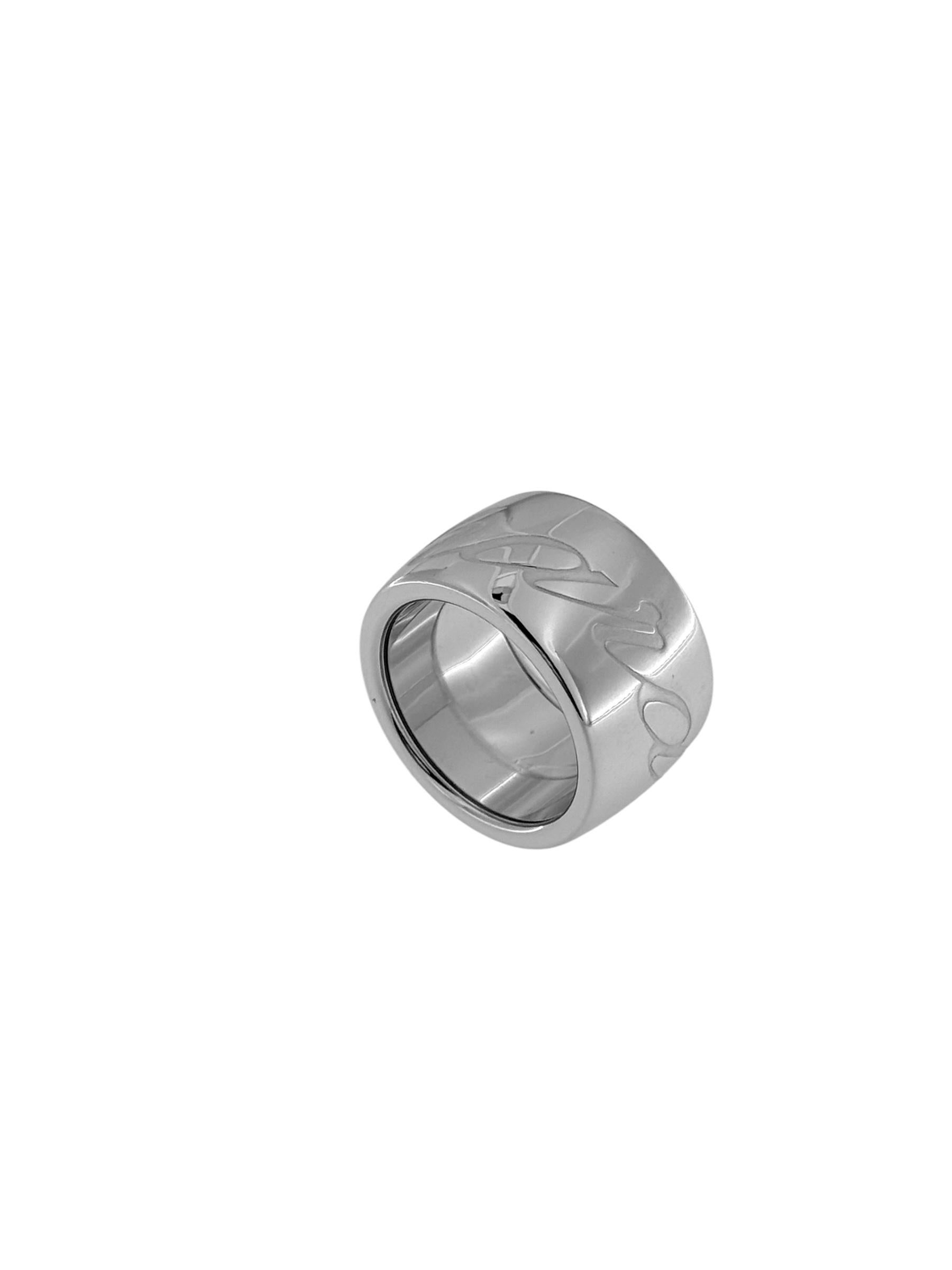 Chopard Chopardissimo Weißgoldring, Großes Modell im Angebot 1