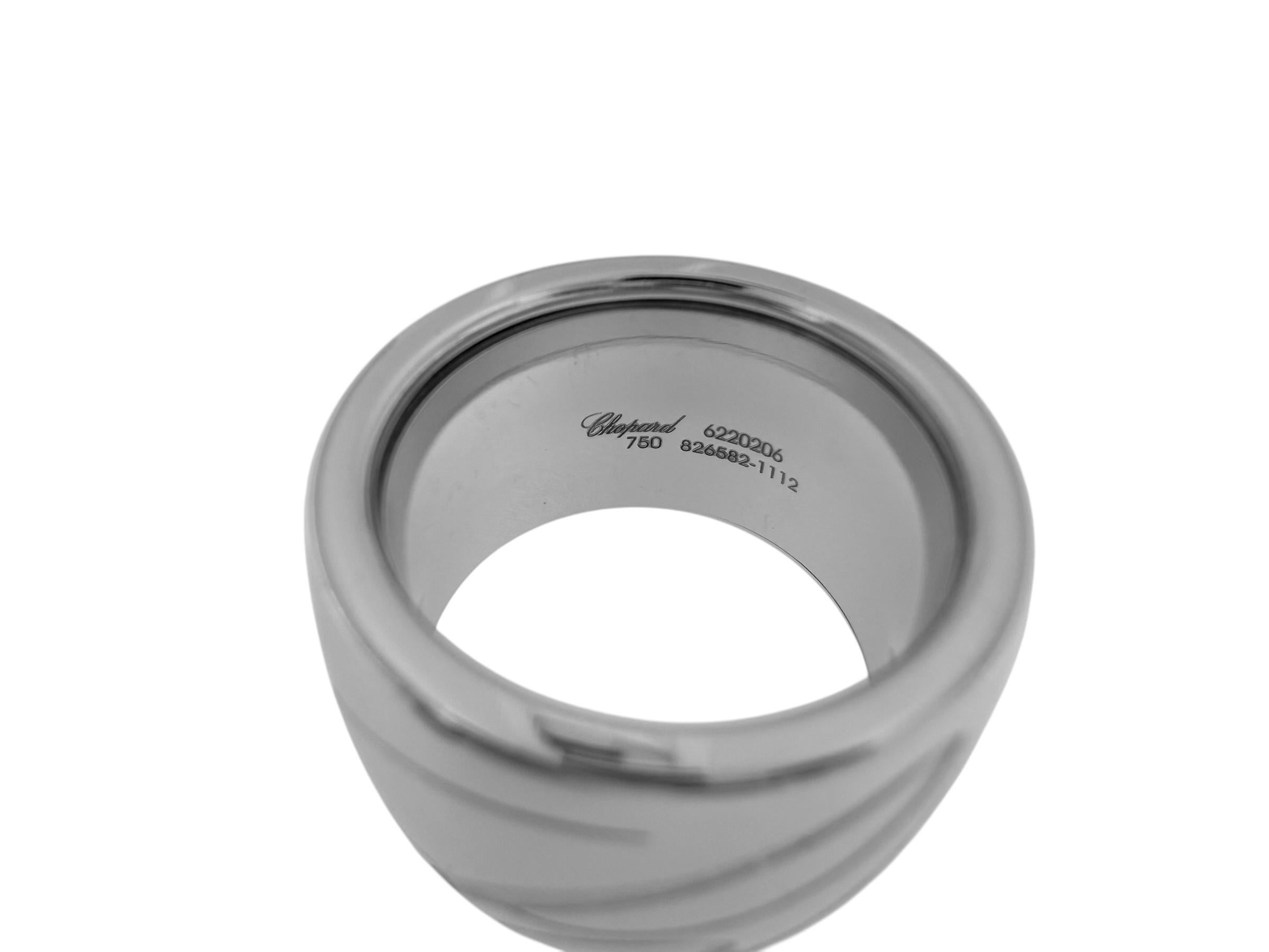 Chopard Chopardissimo Weißgoldring, Großes Modell im Angebot 2
