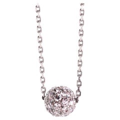 Chopard Circle Pendant Necklace 18k White Gold and Diamonds