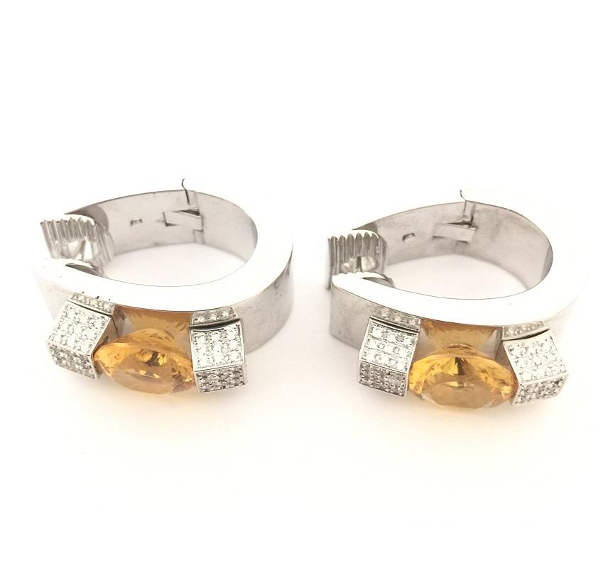 Chopard Citrine and Diamond Earrings 84/3837/20W For Sale 1