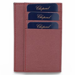Chopard Classic Bordeaux Grained Leather Large Card Holder Wallet 95012-0363