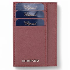 Chopard Billetero tarjetero grande de piel granulada burdeos Classic Leather 95012-0363