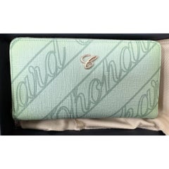 Chopard Classic C Logo Zipped Mint Green Canvas Wallet 95015-0565