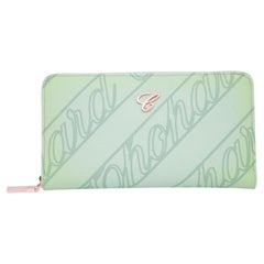 Chopard Cartera de Lona Verde Menta con Cremallera y Logotipo C Clásico 95015-0565