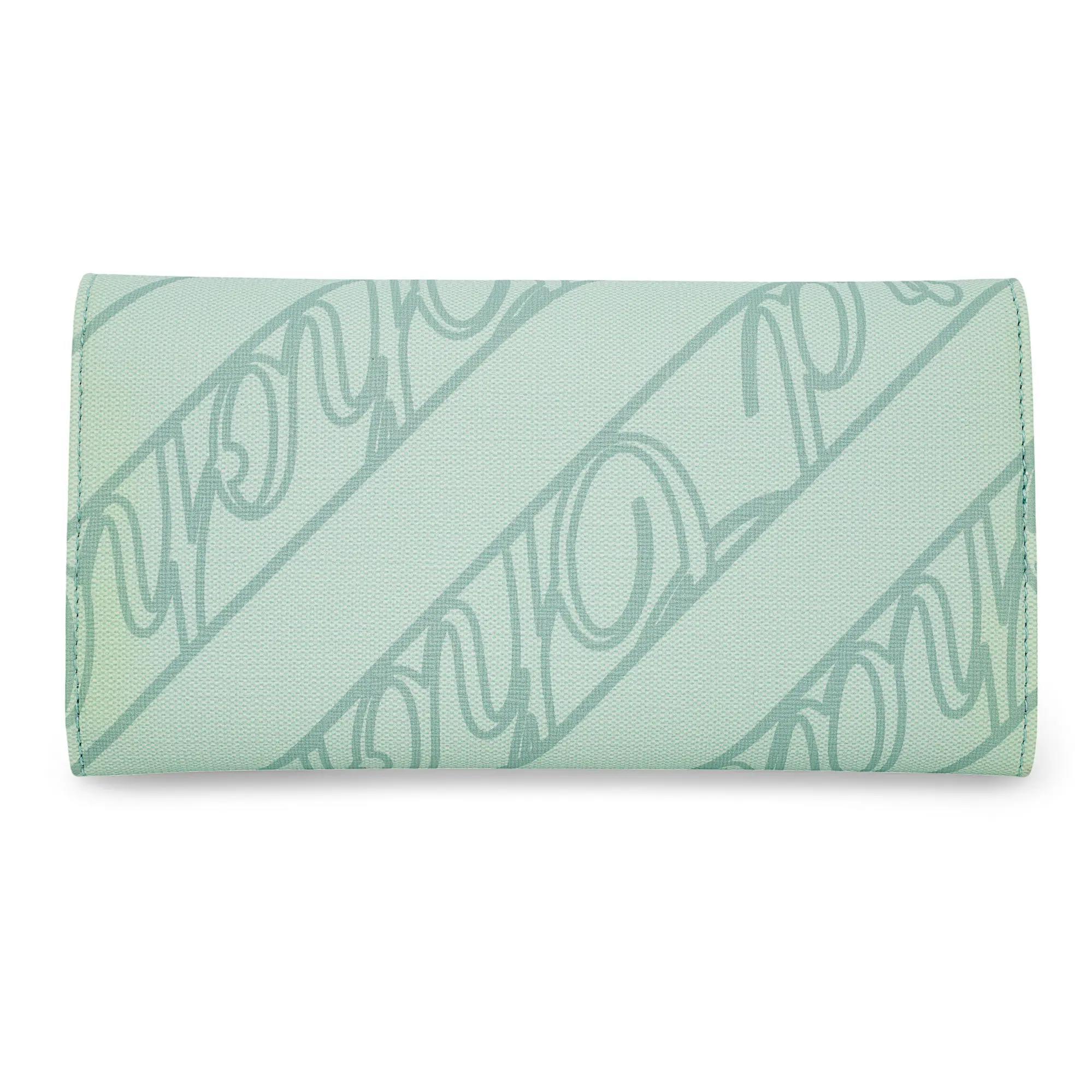 Chopard Classic Continental Mint Green Canvas Wallet 95015-0574 In New Condition For Sale In New York, NY
