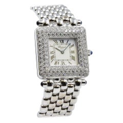 Chopard Classic Square, 106889-1001, 18 Karat White Gold with Diamond Bezel