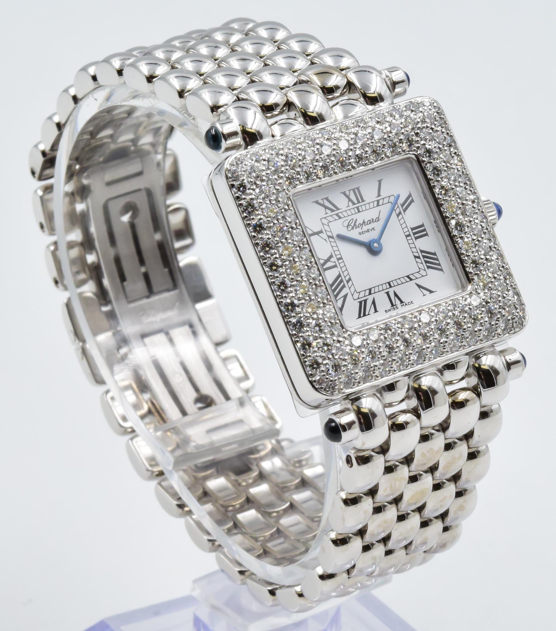 Chopard Classic Square, 106889-1001, 18 Karat White Gold with Diamond Bezel 1
