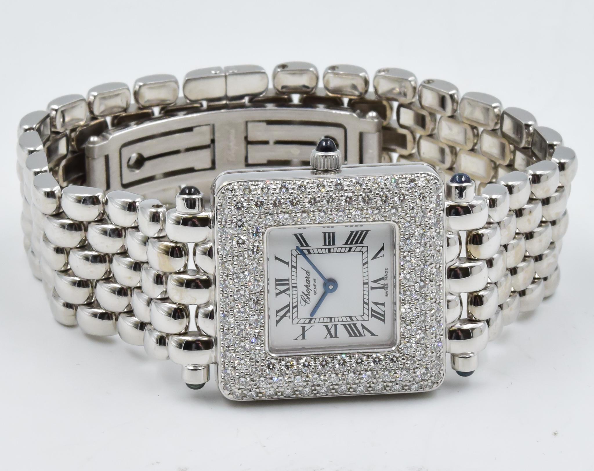 Chopard Classic Square, 106889-1001, 18 Karat White Gold with Diamond Bezel 2