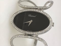 Chopard Classique White Gold and Diamond Oval Case Bracelet Bangle Lady’s Watch