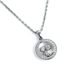Chopard Collier Pendentif Happy Diamonds Icons Weißgold Halskette Anhänger Box