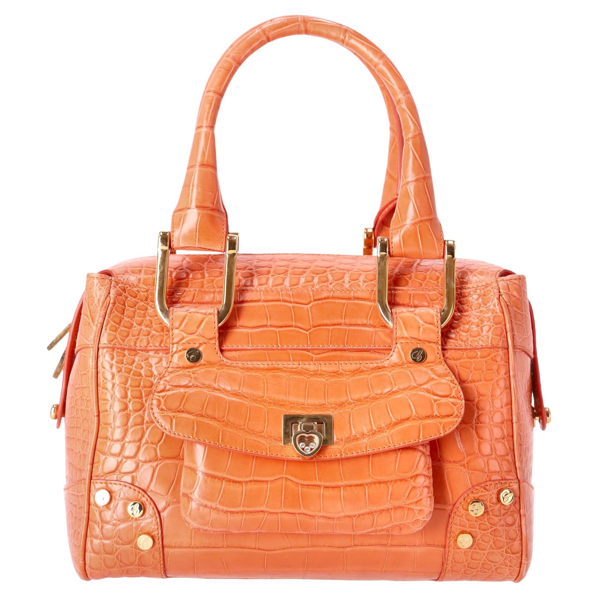 Chopard Crocodile Skin Carolina Bag For Sale