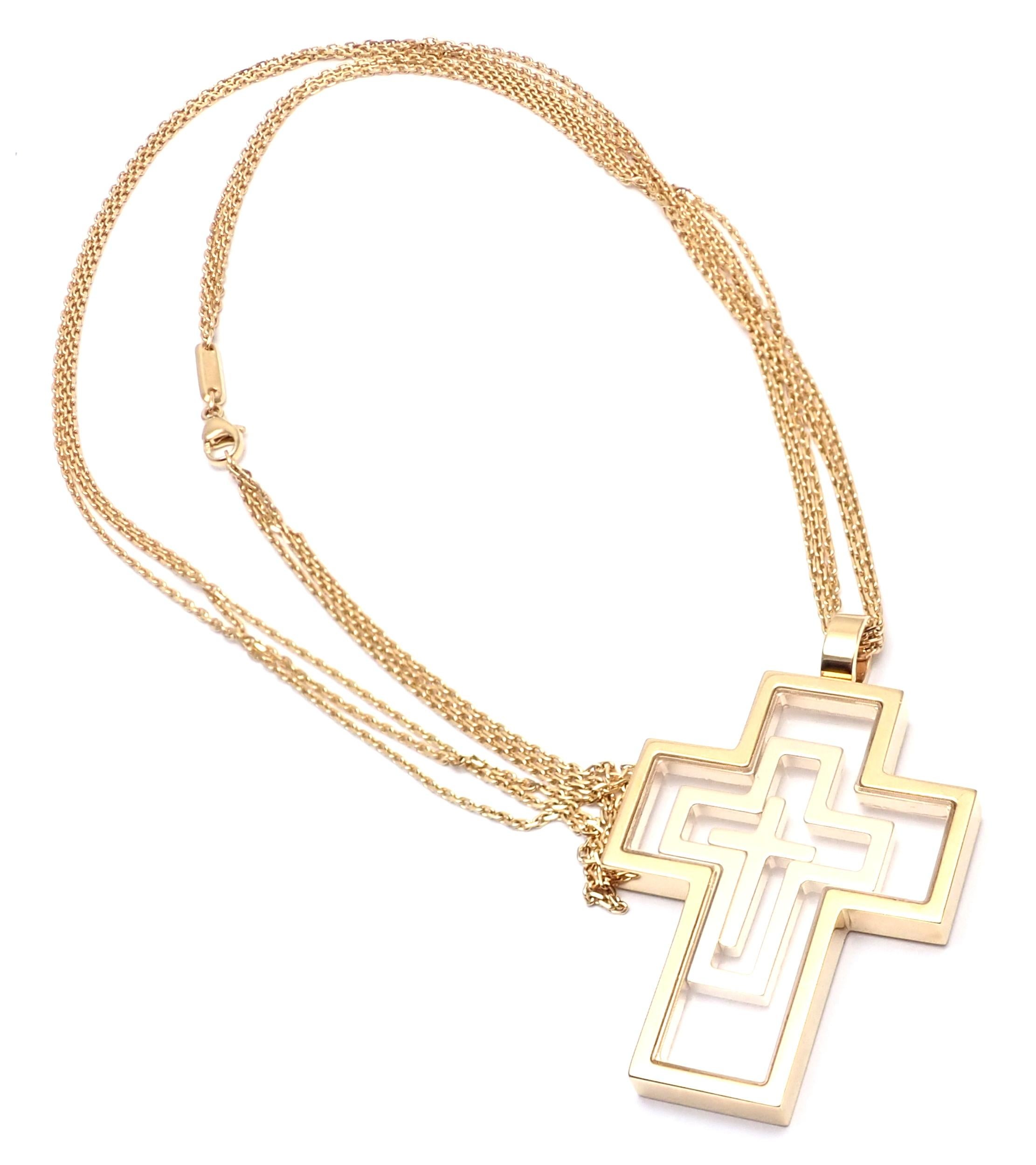 Chopard Cross Extra Large Yellow Gold Pendant Necklace 3