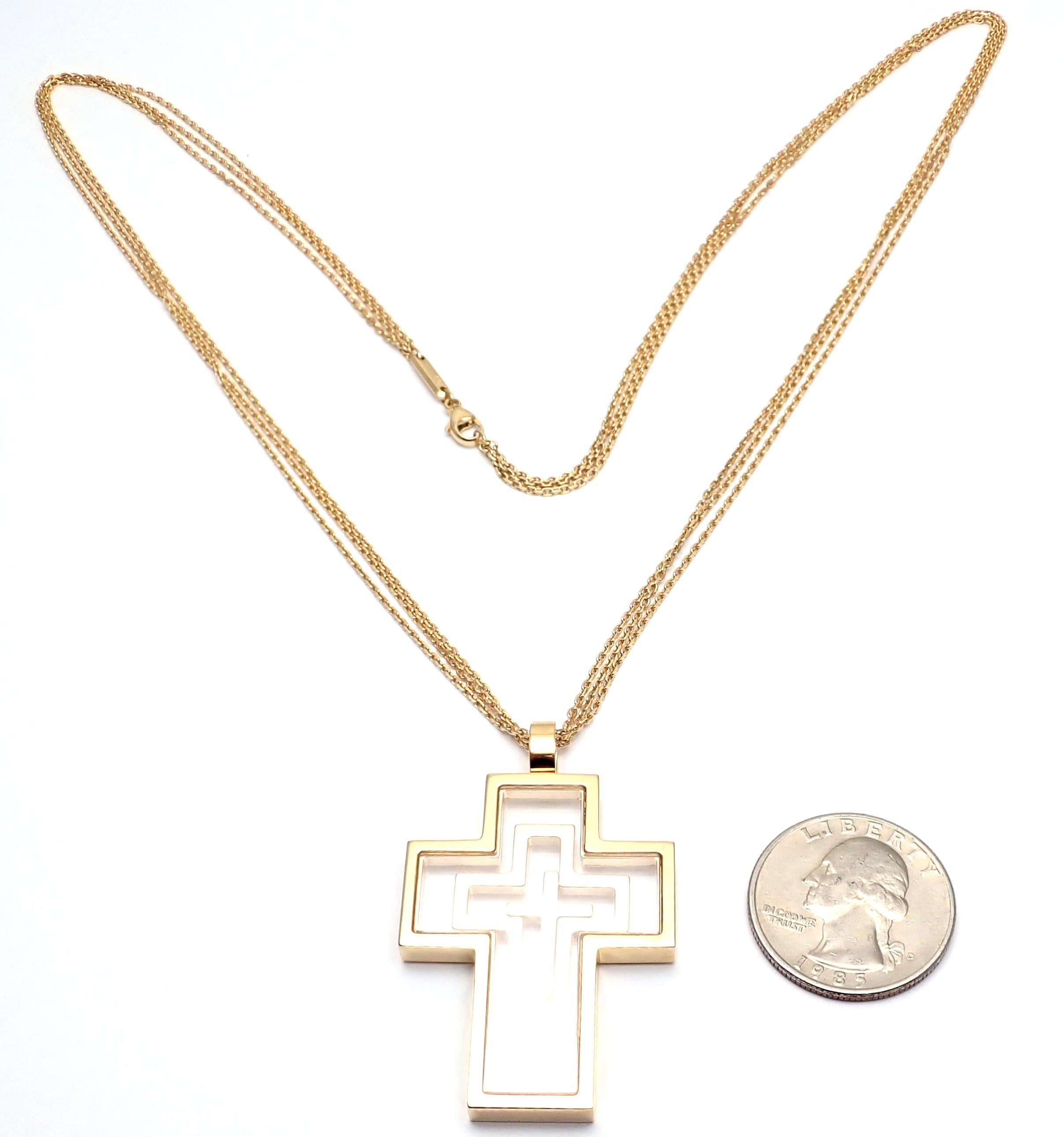 Chopard Cross Extra Large Yellow Gold Pendant Necklace 4