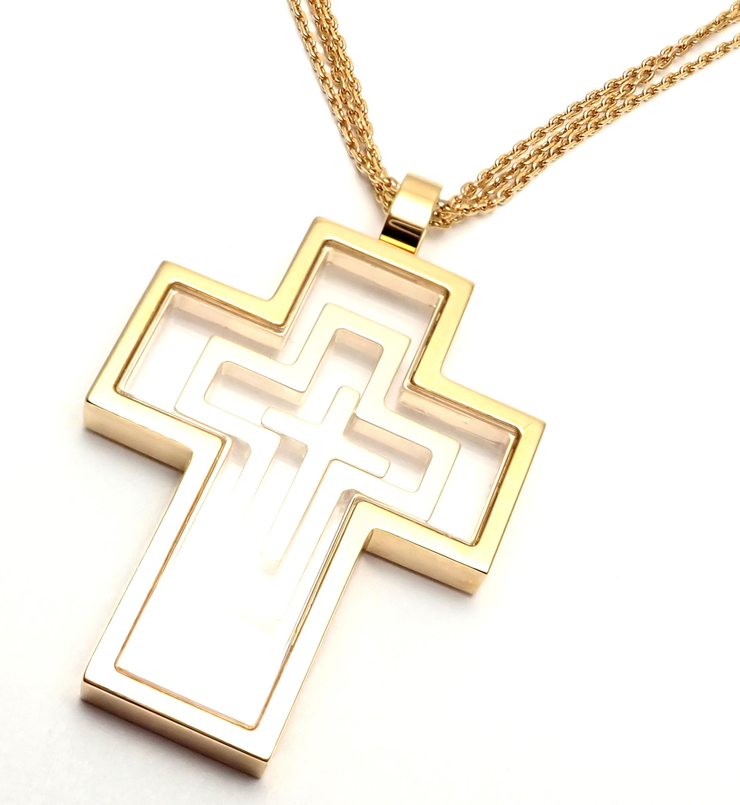 Chopard Cross Extra Large Yellow Gold Pendant Necklace 5