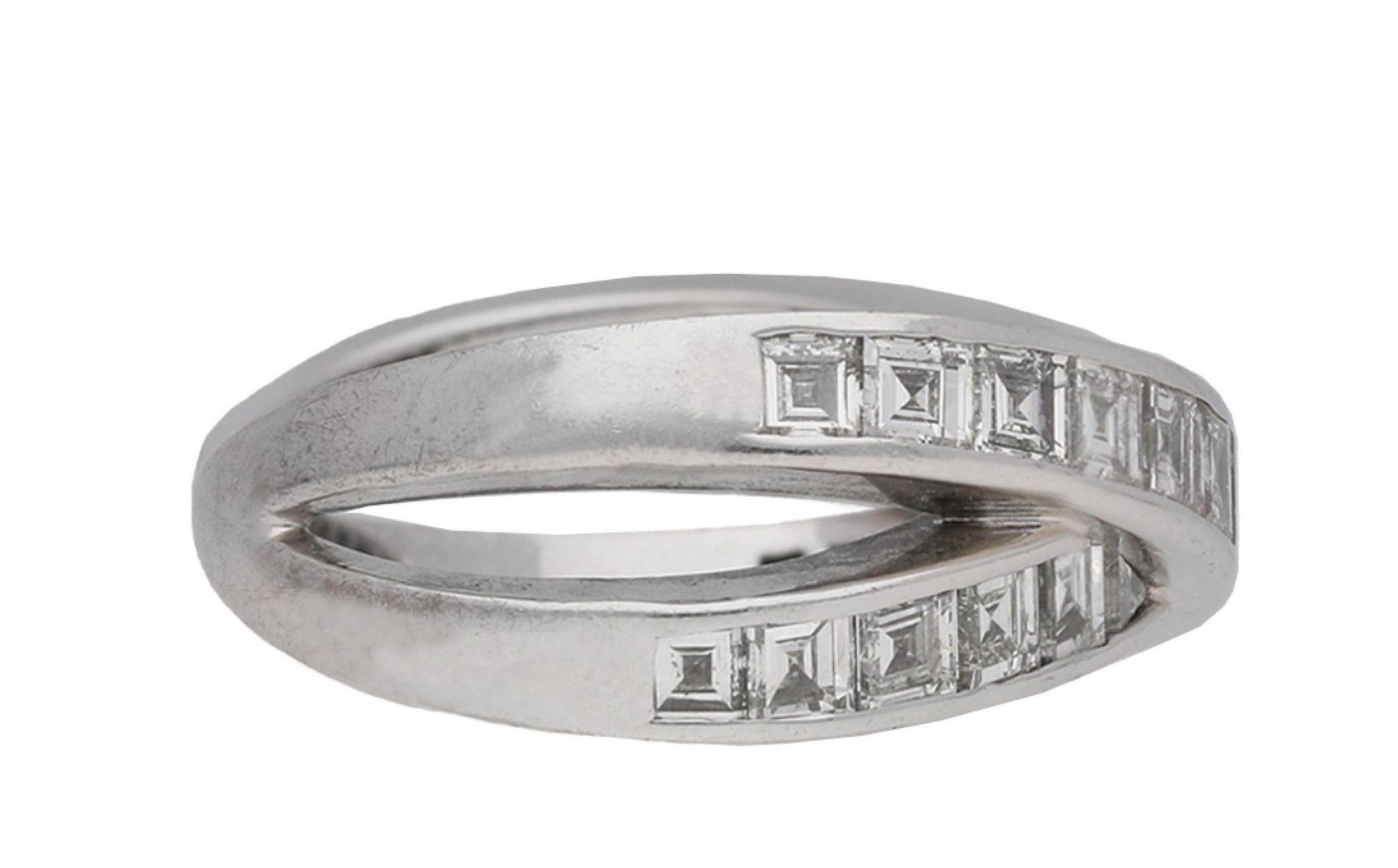 Bague à diamants croisés de Chopard, française, vers 2001. Bon état - En vente à London, GB