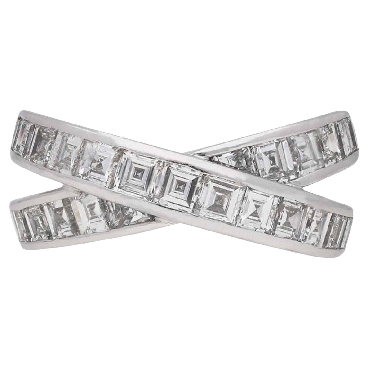 Bague à diamants croisés de Chopard, française, vers 2001. en vente
