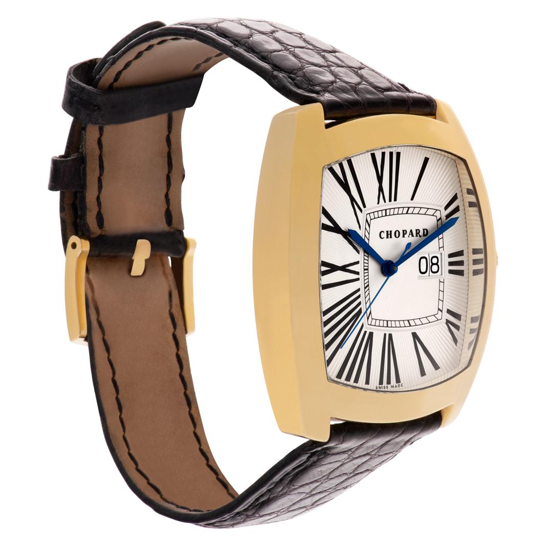 Chopard Date Vision Yellow Gold Automatic Wristwatch Ref 16/3556 In Excellent Condition In Surfside, FL