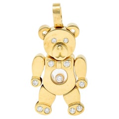 Pendentif Happy Bear en or jaune 18 carats avec diamants Chopard