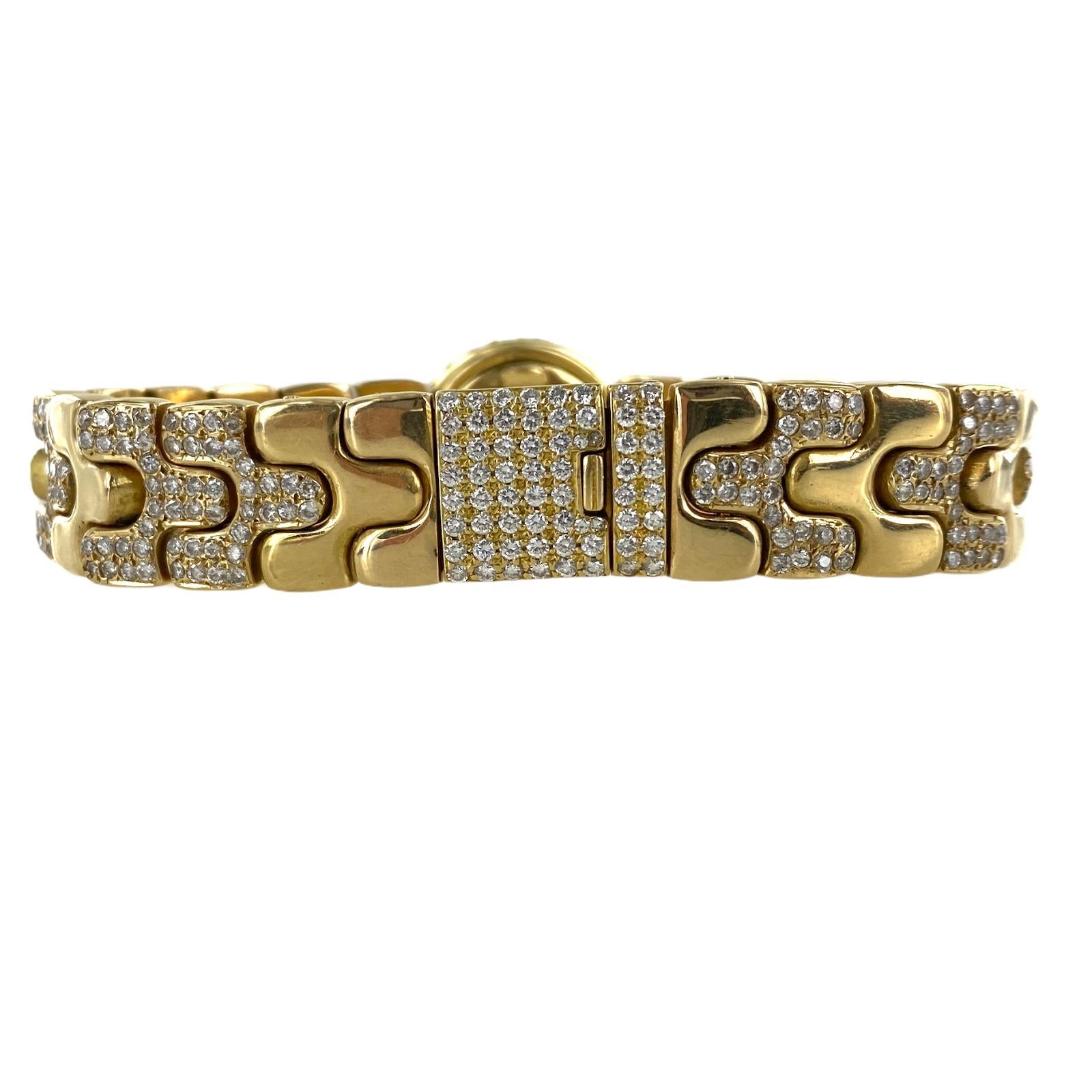 Chopard Diamond 18 Karat Yellow Gold Ladies Watch Gold Diamond Bracelet 3