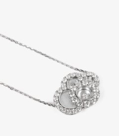Chopard - Collier Happy Dreams en or blanc 18 ct et nacre avec diamants