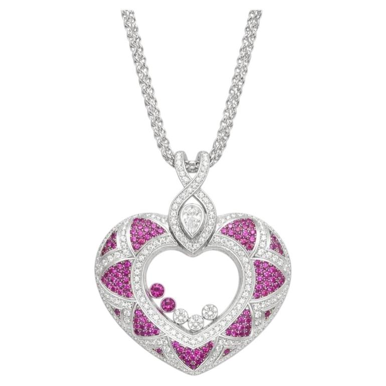 Collar gargantilla de oro blanco de 18 quilates con diamantes Chopard