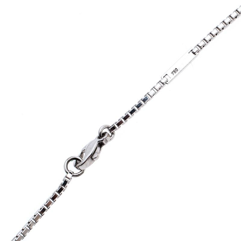 Contemporary Chopard Diamond 18K White Gold Ice Cube Pendant Necklace