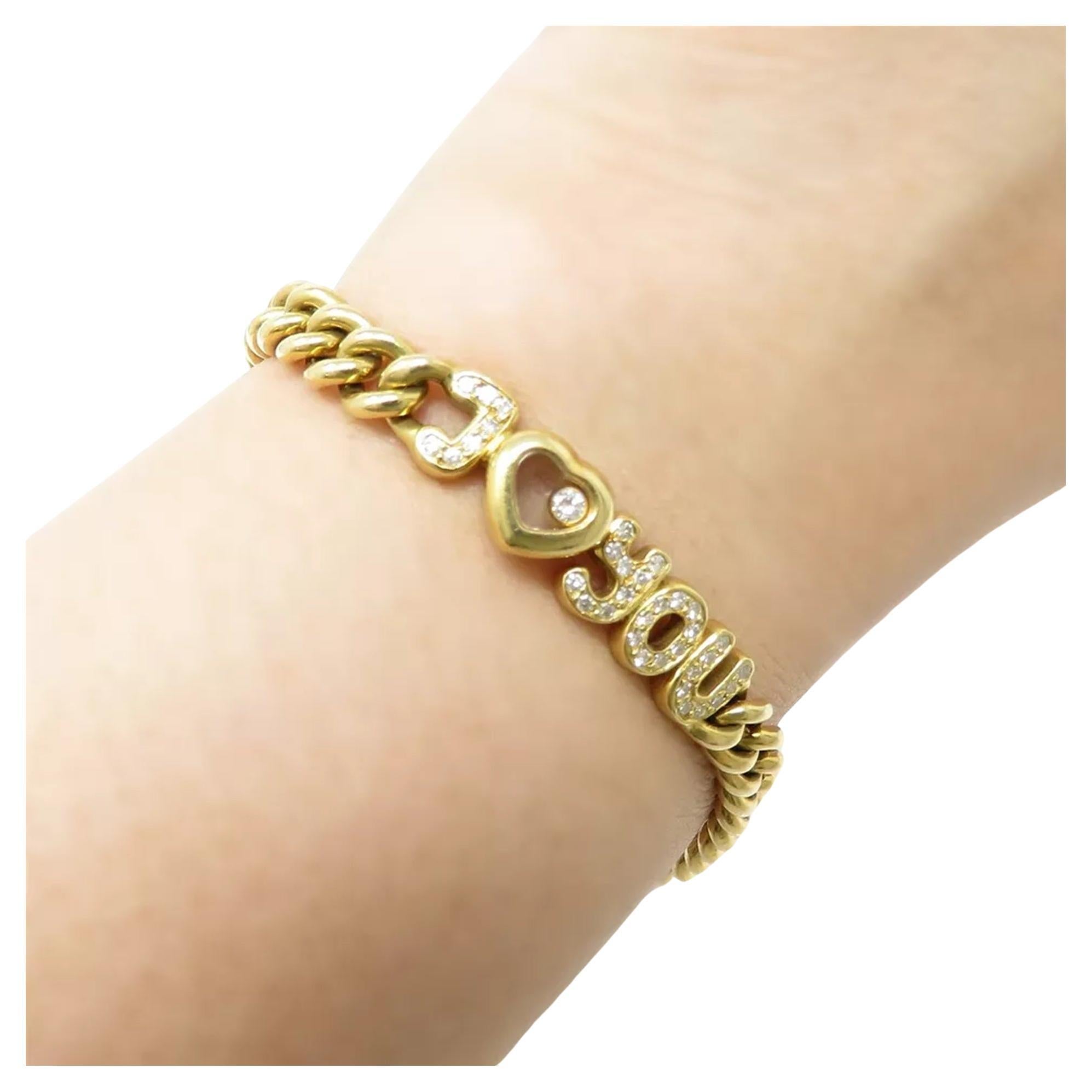 Contemporary Chopard Diamond 18K Yellow Gold Bracelet For Sale
