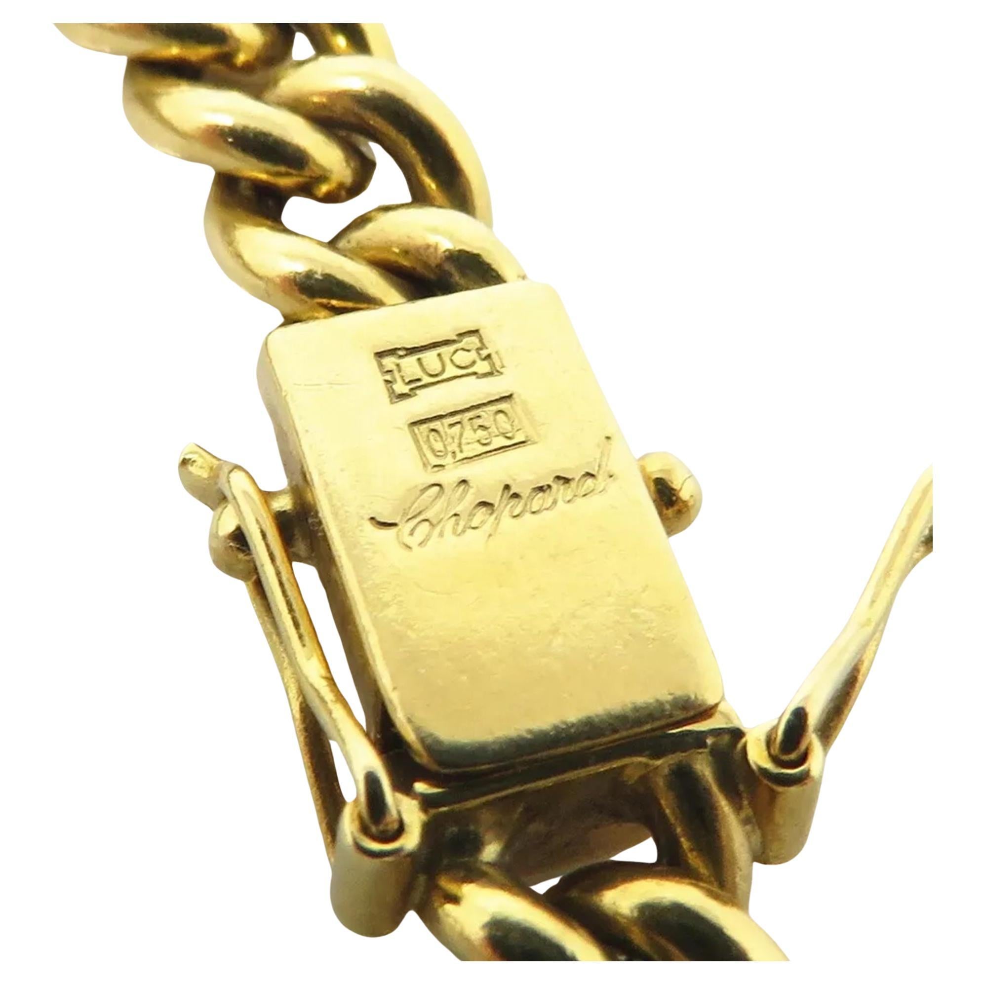 Round Cut Chopard Diamond 18K Yellow Gold Bracelet For Sale