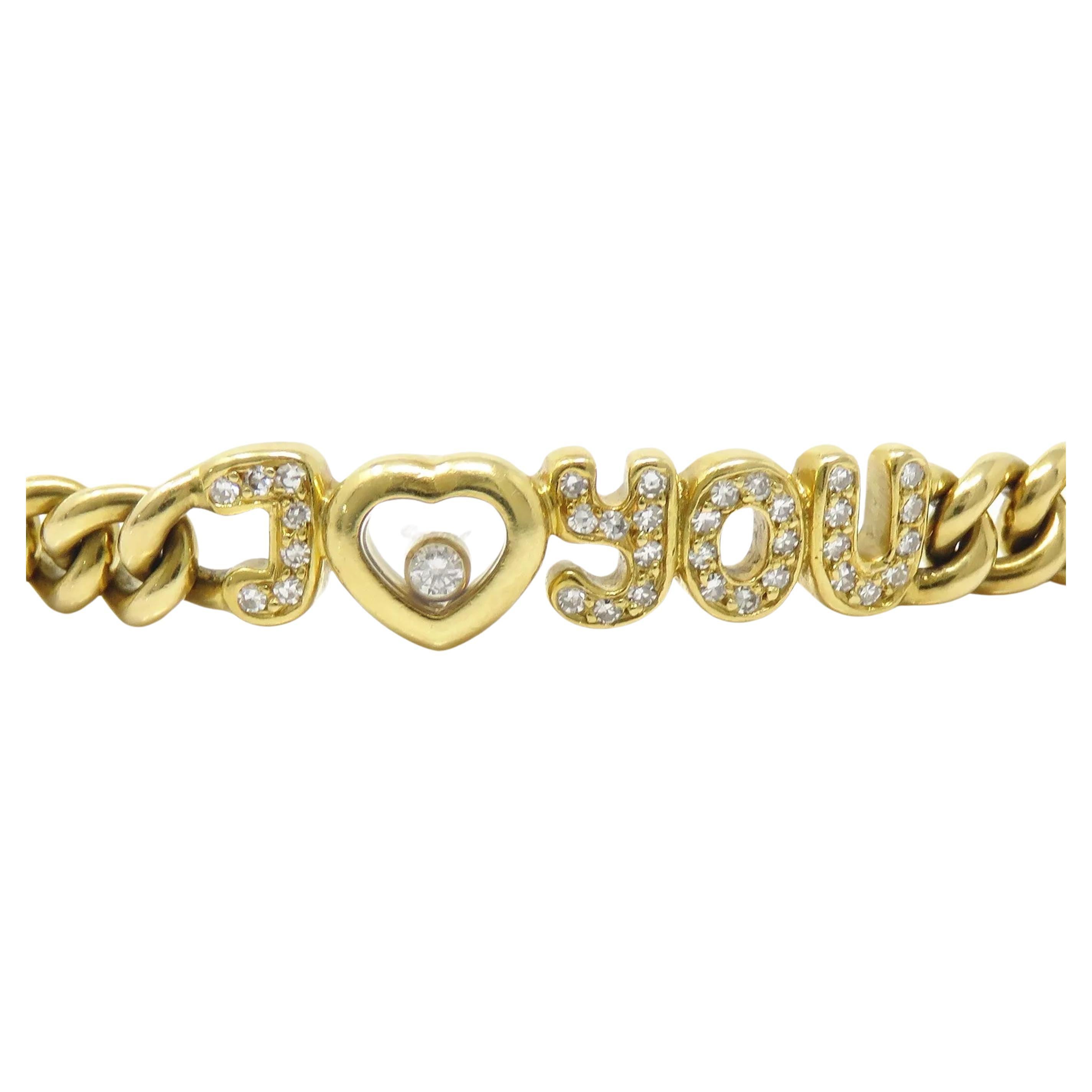 Chopard Diamond 18K Yellow Gold Bracelet In Excellent Condition For Sale In Chicago, IL