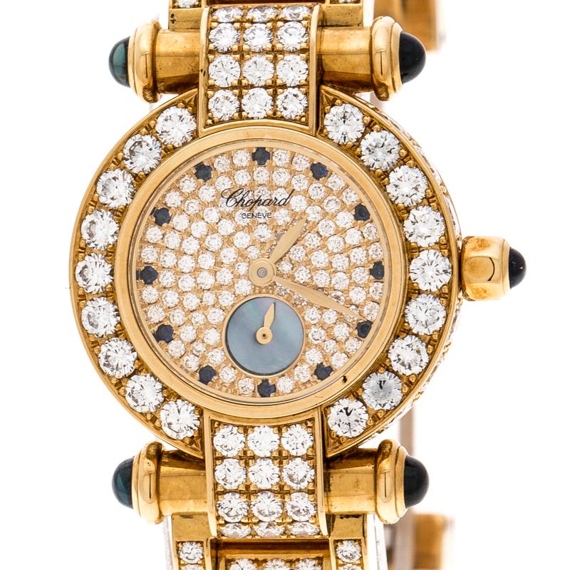 Contemporary Chopard Diamond 18k Yellow Gold Imperiale 39/3368-23 Women's Wristwatch 26MM