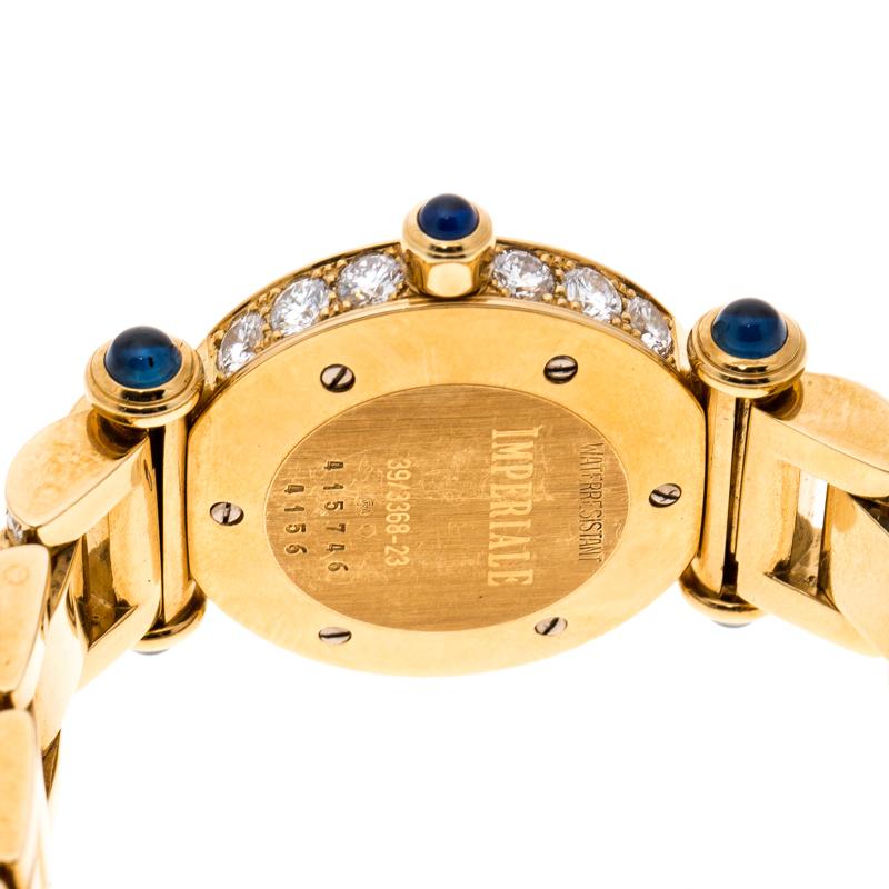 Chopard Diamond 18k Yellow Gold Imperiale 39/3368-23 Women's Wristwatch 26MM In Good Condition In Dubai, Al Qouz 2