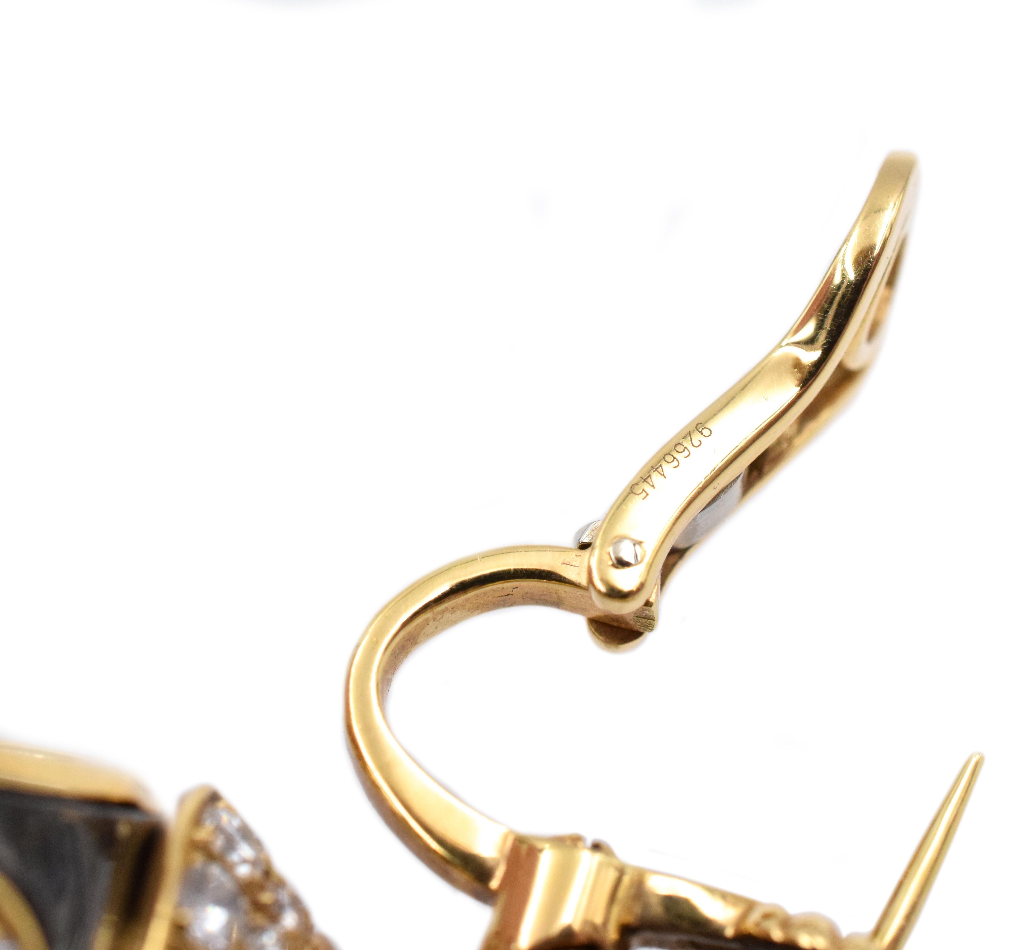 Diamant- und Hämatit-Ohrringe von Chopard im Angebot 4