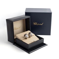 Chopard Diamond Black and White on White Gold 18K Earrings