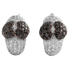 Chopard Diamond Black and White on White Gold 18K Earrings