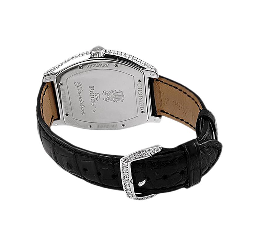 The prince foundation diamond watch, mounted in 18k white gold, signed Chopard.
Mechanical