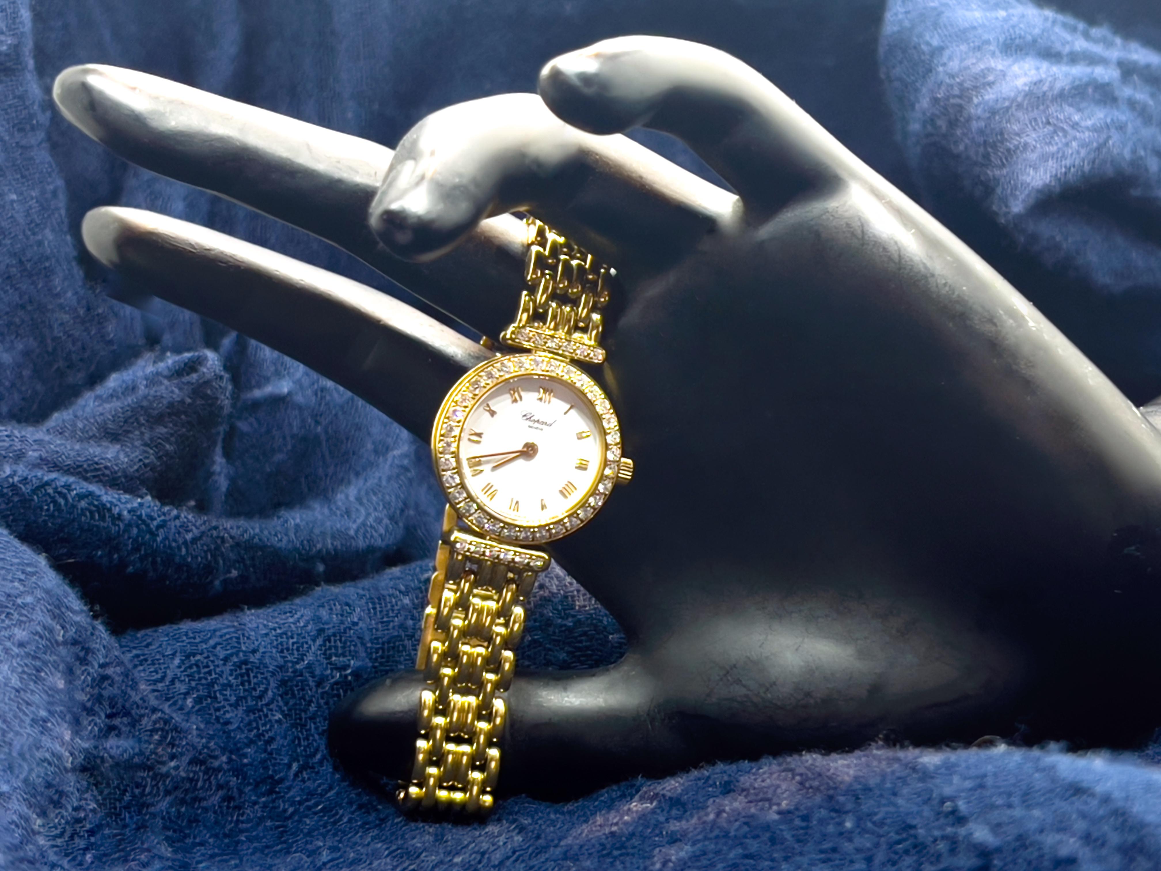 Women's Chopard Diamond Classic Lady Watch 18 Karat Yellow Gold