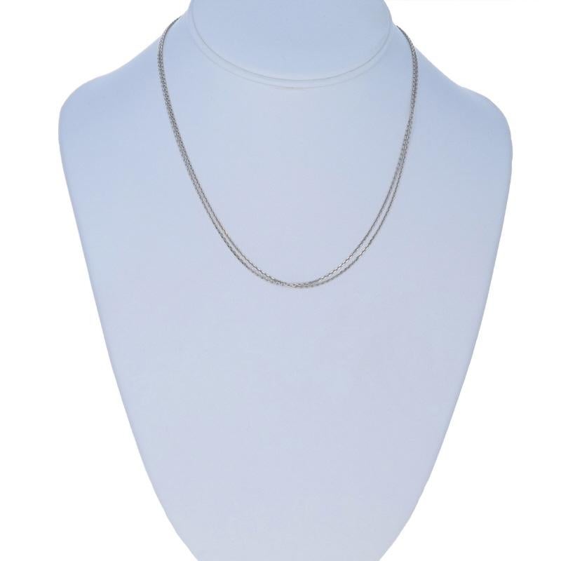 Chopard - Collana a doppio filo con catena di diamanti tagliati - Oro bianco 18k In condizioni ottime in vendita a Greensboro, NC
