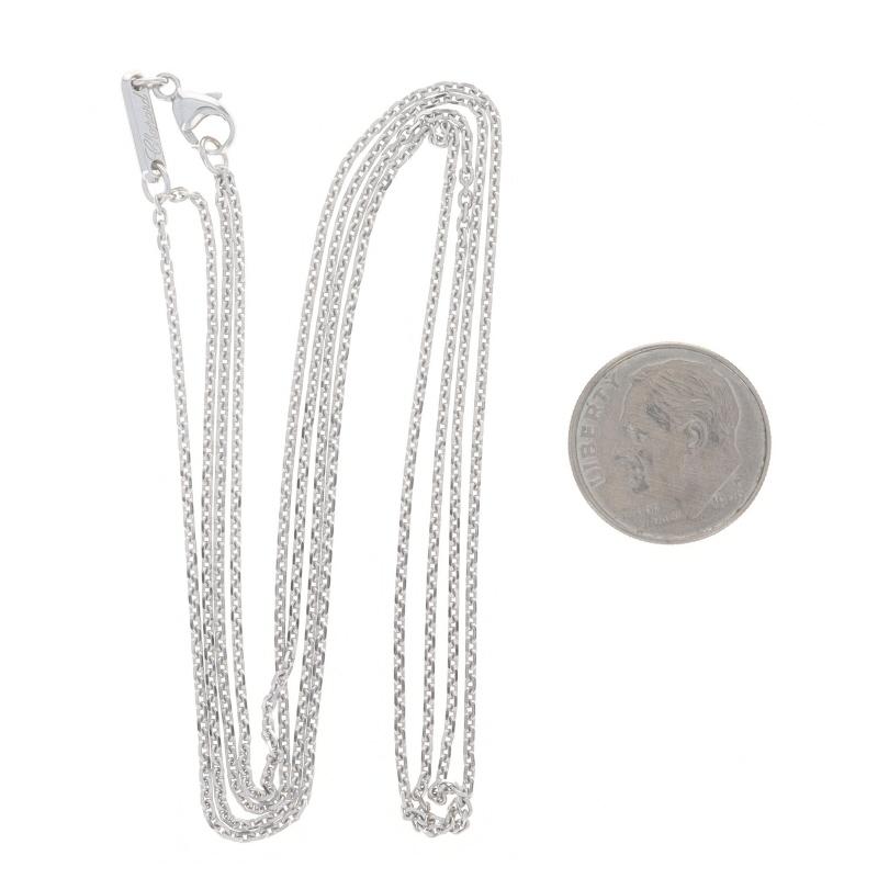 Donna Chopard - Collana a doppio filo con catena di diamanti tagliati - Oro bianco 18k in vendita