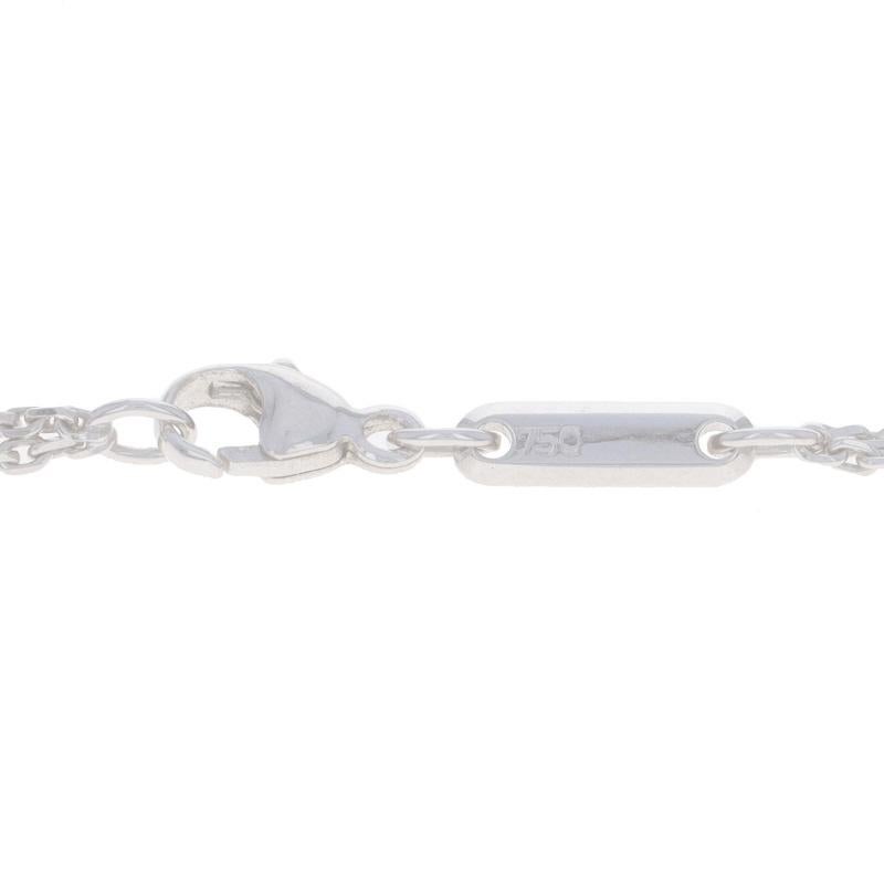 Chopard - Collana a doppio filo con catena di diamanti tagliati - Oro bianco 18k in vendita 1