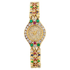 Orologio Chopard con diamanti, smeraldi, rubini e zaffiri