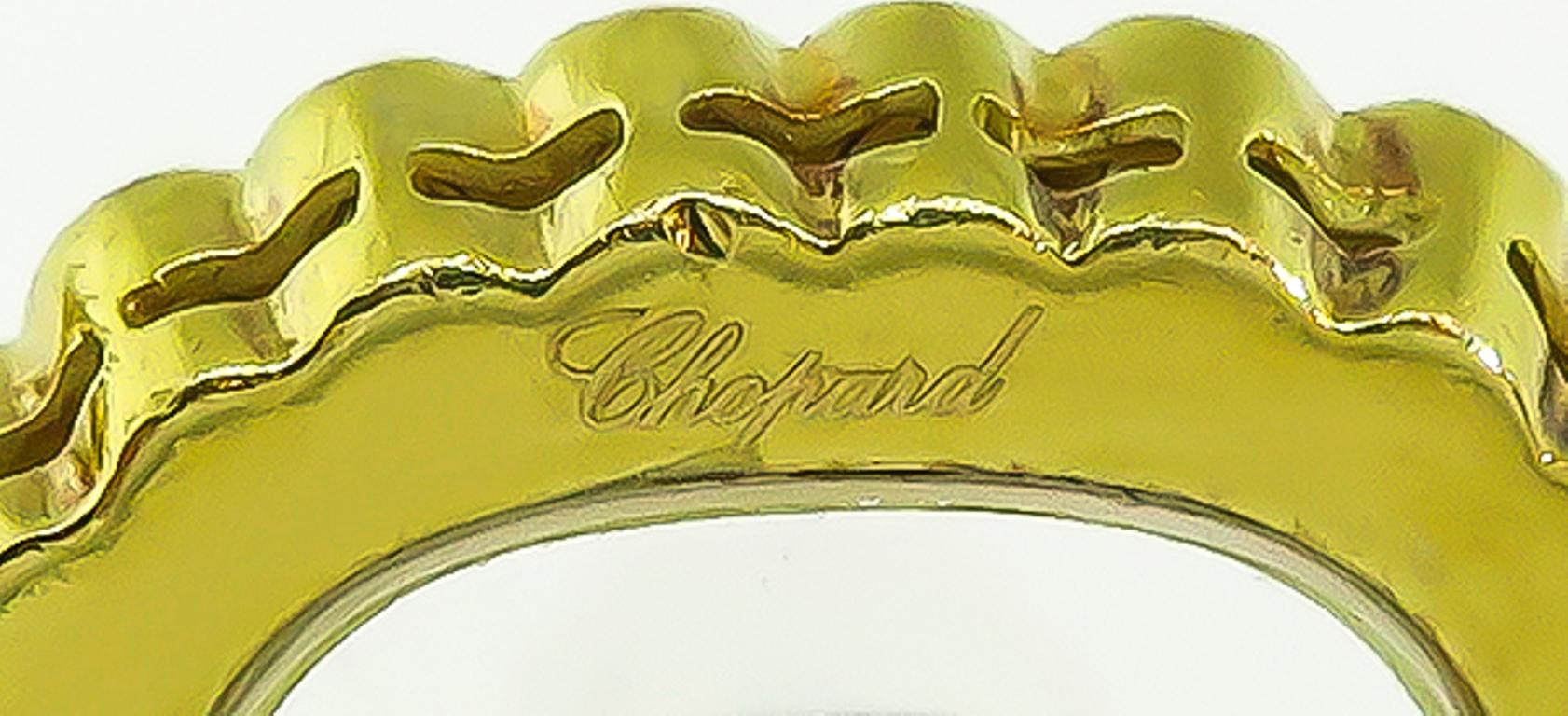 Round Cut Chopard Diamond Gold Cufflinks